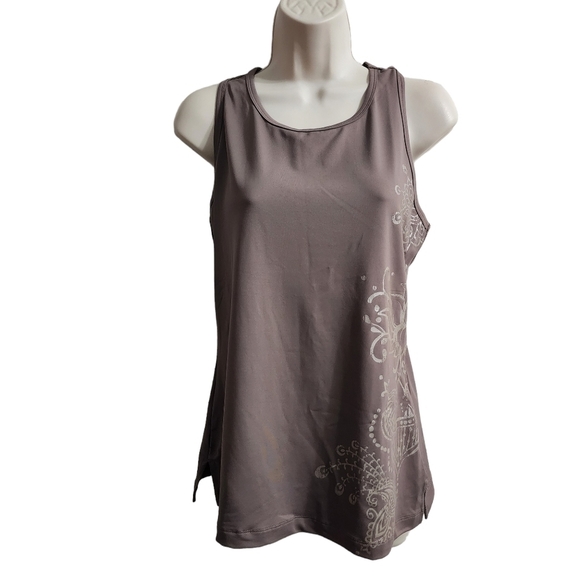 TAIL Brown Silver Work Out Tank Size M NWT - Picture 1 of 10